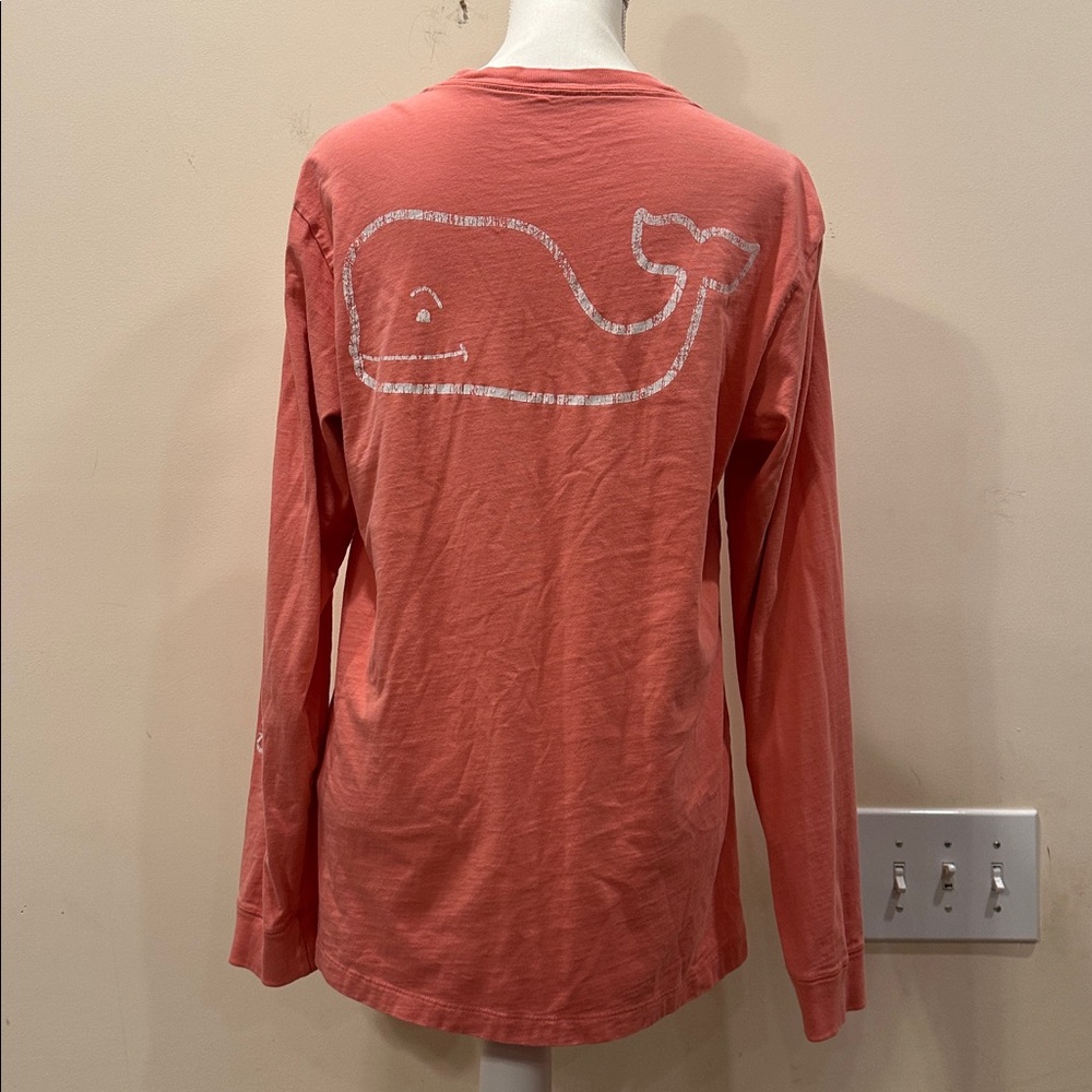 Vineyard Vines Shirt Vintage Whale Long Sleeve graphic pocket tee size small